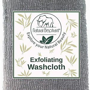 Natural Elephant Exfoliating Washcloth Charcoal Grey Japanese Shower Scrubber